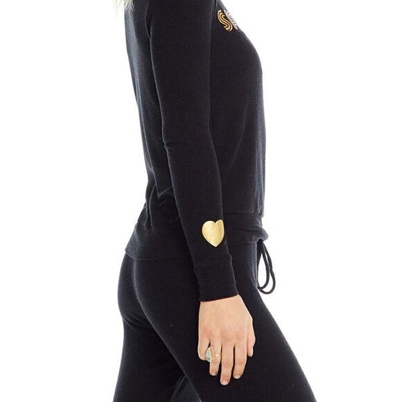 Chaser Golden Saturday Graphic Print Cozy Knit Pullover Sweatshirt NWT XS - Picture 5 of 13